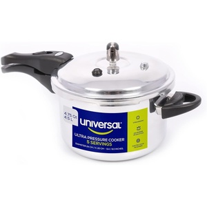 image:imageUniversal 105 Quart  10 Liter Ultra Pressure Cooker Pressure Pot with 6 Safety Systems Aluminum Pressure Cooker for 11 Servings Even Heat Distribution Diameter 104 inches Height 106 inches48 Quarts