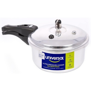 image:imageUniversal 105 Quart  10 Liter Ultra Pressure Cooker Pressure Pot with 6 Safety Systems Aluminum Pressure Cooker for 11 Servings Even Heat Distribution Diameter 104 inches Height 106 inches37 Quarts