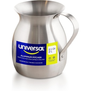 image:imageUniversal 21 Qt  2L Chocolatera  Aluminum Hot Chocolate Maker amp Frothing Pitcher  Traditional Olleta Colombiana for Coffee Milk amp Beverages  Durable RustResistant Fast Heating Pot