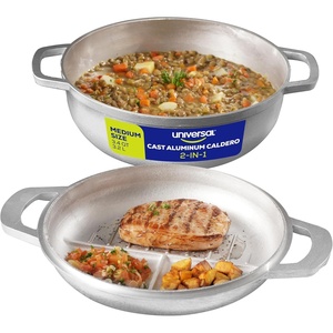 image:imageUniversal 2in1 Caldero Pot with Cooking Lid 34 QT  24 Servings Cast Aluminum Construction Dual Cooking Surface for Searing amp Stews Compact Pot for Rice Soup amp Everyday Meals