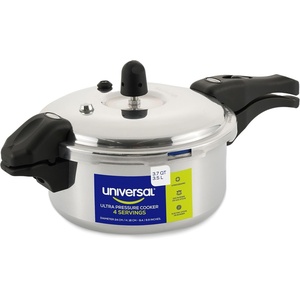 image:imageUniversal 37 Quart  3 Liter Ultra Pressure Cooker Pressure Pot with 6 Safety Systems Aluminum Pressure Cooker for 4 Servings Even Heat Distribution Diameter 94 inches Height 7 inches