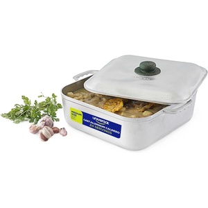 image:imageUniversal 6 Quart  15 Cups Square Caldero  Cast Aluminum Cooking Pot with Lid Oven Safe Dutch Oven Pot for Rice Soups Stews Roasting amp Everyday Cooking9 Quart  24 Cups