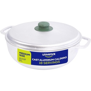 image:imageUniversal Professional Large Caldero 47 Cups  17 QT  16 L Stainless Aluminum Pot Even Heat Distribution and Fast Cooking Dutch Oven Pot Ergonomic Handles Ideal for Rice and French Fries63 Quart  18 Cups