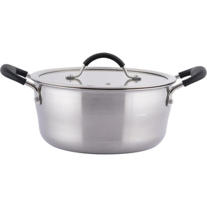 image:imageUniversal UHL 42 Quart Stock Pot 5Ply Surgical Stainless Steel Premium Sauce Pan with Lid Compatible with All StovesL39715