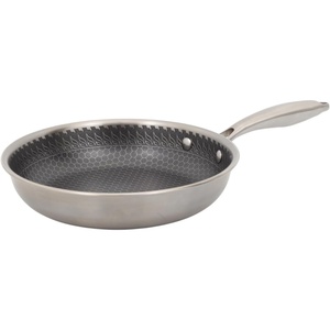 image:imageuniversal 94Inch TriPly Stainless Steel Fry Pan  Glass Lid NonStick Surface for Healthier Cooking Compatible with All Cooktops amp Oven Safe  Durable Versatile Skillet for Every Meal